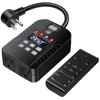 Outdoor Remote Control Outlet, ELECTOP Outdoor Timer with Countdown &