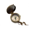Antique Brass Compass Engraved "Go Confidently in The Direction of