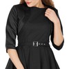 BlackButterfly Satin Bolero Jacket - Half Sleeve (Black, XL)