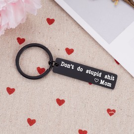 Ukodnus Funny Keychains Gifts for Boys Kids First Car Key Chain Drivers License Gifts for Son Going to College Gift from Parents