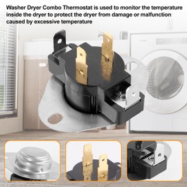 D504515 Dryer Cycle Thermostat, Washer Thermostat, for Alliance, Speed ​​Queen, Cissell, Huebsch, Lpso, Unimac Washer Dryer Combos Thermal Fuse L153-15F 504515
