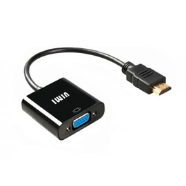 Adaptador HDMI a VGA con Salida de Audio 3.5 mm Cable Incluido 1080 P (Negro)