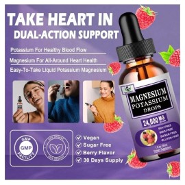 Mulittea Magnesium Potassium Liquid Drops 24,000 mg EXP: 10/2026