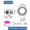 MSAEIQUN Stainless Steel Reducer Hex Bushing Threaded Pipe Fitting 1-1/4"