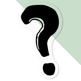 'Question Mark' Clear Sticker Decal – Waterproof Film for Windows, Cars, Walls & Crafts, XL (460mm) (DC00027588)