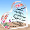 AMZQ Daughter Gifts Daughter Heart Shaped Plaque Present Daughter Christmas