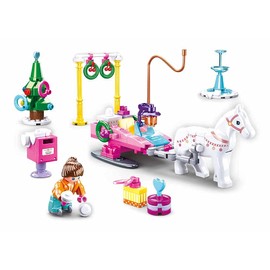 Sluban M38-B0889C Town-New Year Series Horse and Sleigh, Multi-Colour, One Size