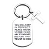 Inspirational Christian Keychain Gift Christmas Religious Key Chain for Men
