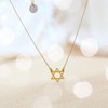 ZAULER Star of David Necklace, Dainty 14K Gold Plated Pendant