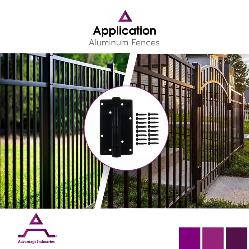 Advantage Industries Extruded Self-Closing Gate Hinge | Powder-Coated Steel Hinge