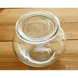WECK Deco Shape WE901 Glass Canister, 18.7 fl oz (550 ml), Diameter M Size