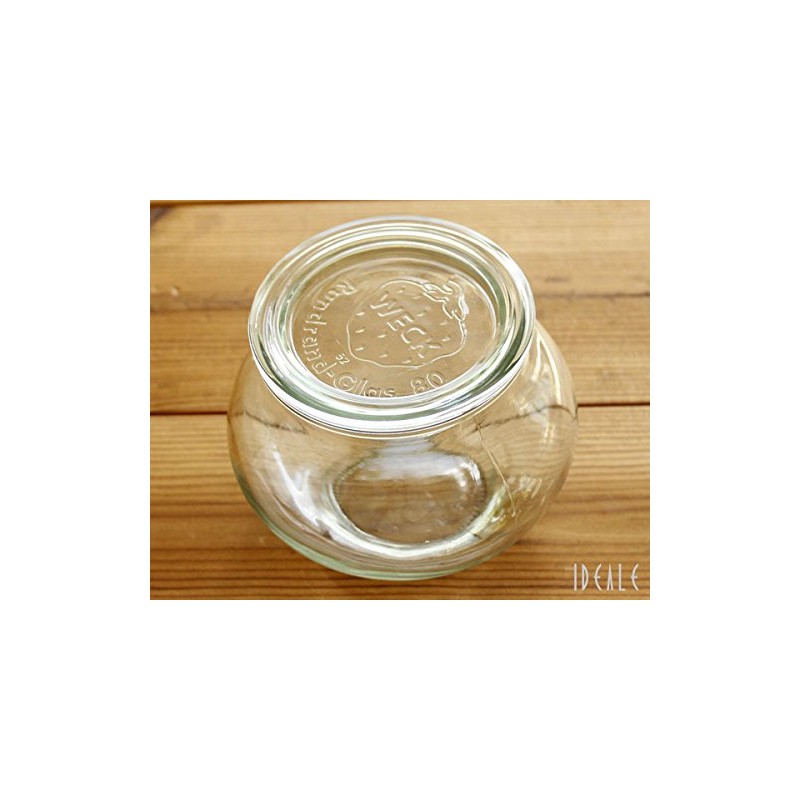 WECK Deco Shape WE901 Glass Canister, 18.7 fl oz (550