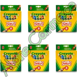 Crayola *6-Packs* Crayola 8 Nontoxic Jumbo Crayons Easy To Hold Hard To Break! 52-0389