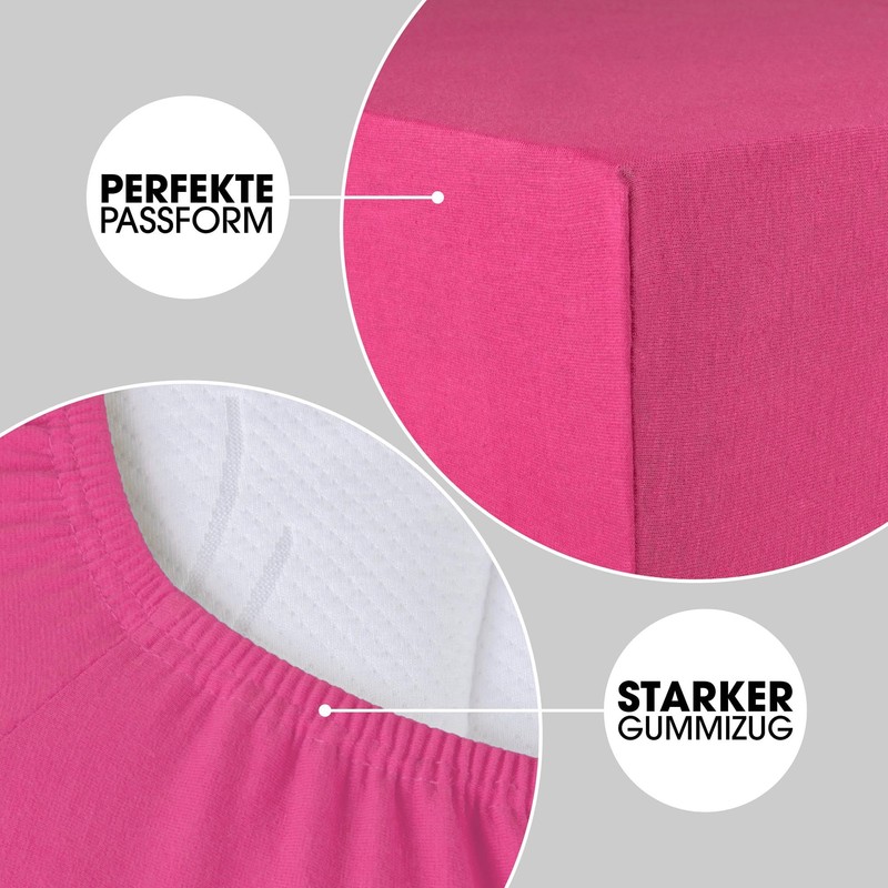 CelinaTex Lucina Fitted Sheet Cotton 90x200-100x200 cm pink