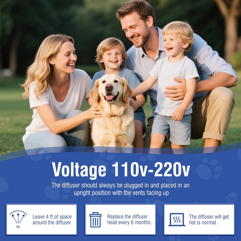LKBHGF Dog Pheromone Calming Diffuser (Plug in+ 3 Pack 48ml