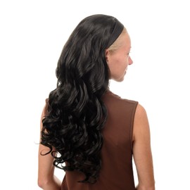 WIG ME UP - TYW60871H-2 Half Wig Hairpiece with Headband Long Wavy Wild Look Black