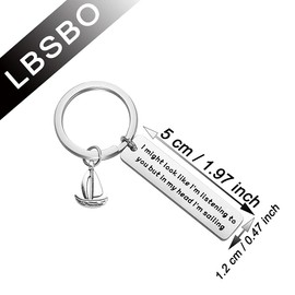 Sailing Gift Sailing Keychain Nautical Gift I Might Look Like I'm Listening To You but In My Head I'm Sailing (I'm Sailing K CA)