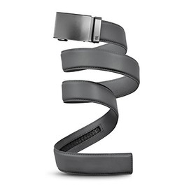 Mission Belt Ledergürtel für Herren mit Ratschenverschluss, 40 mm lang, Metall-Kollektion Gr. Large, Gun Metal Buckle & Cool Gray Leather
