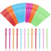 50 Pcs Large Eye Plastic Needles, 2.7inch/7cm Learning Needles, Yarn
