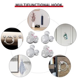 XUPEIXUN 6 Pcs Car Accessories for Honda Key Fob Cover with Bling Keychain Cute Rhinestone hooks