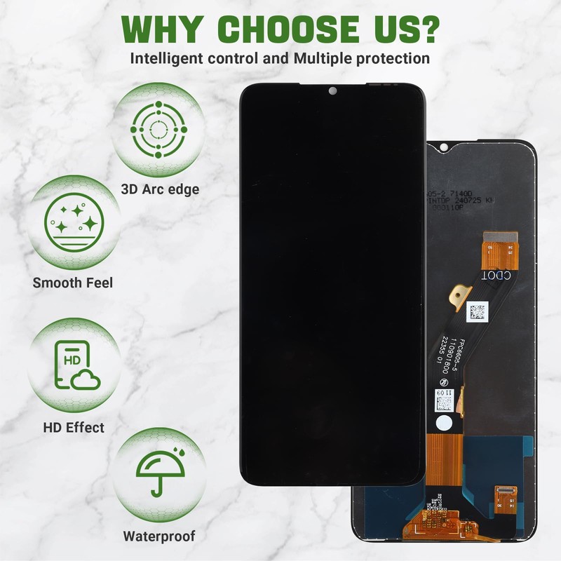 SWARK New 6.6'' LCD Display for itel A50 A507LXU/itel A70