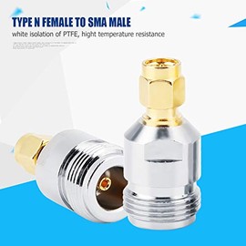 RF Plug, 2 Pieces N Male to SMA Female Test Converter, HF Coaxial Adapter Test Converter