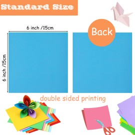 240 Sheets Origami Paper, 15x15 cm/6 Inch, 20 Colors Origami Paper Squares Double Sided(70gsm), Perfect for Kids DIY School Arts Crafts Projects Children Adults