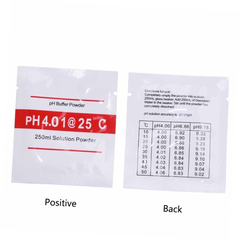 Baluue 9 Pcs Ph Calibration Buffer Powder Distilled Water Solution