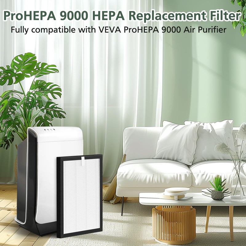 ProHEPA 9000 True HEPA Replacement Filters Compatible with VEVA ProHEPA
