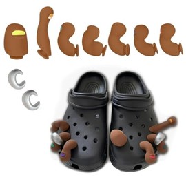 WERIGONI 9 Pieces Shoe Decoration Toes, Crocs Pin Shoes Interesting Toe Shoe Decoration Set 3D Toe Shoe Decoration Crocs Plugs