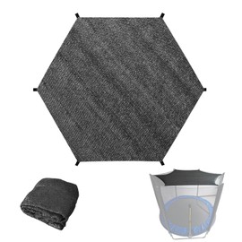 Trampoline Sun Protection Cover, Diameter 185 x 244 cm, Generic Trampoline Sun Protection Net, UV-Resistant, Trampoline Canopy Cover for 6 Poles Trampoline, Multifunctional Trampoline Protection Tool