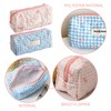 2 Bow Plaid Pen Bags, Portable Storage Bags, Cute Pencil