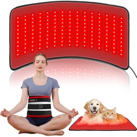 Red Light Therapy Mat for Body, FSA&HSA Red Light Pad, 24" x 12",Black
