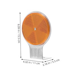 Gatuida 2pcs High Visibility Reflective Driveway Markers Plastic Reflectors for Traffic Safety Parking Pavement Use Easy Installation for Nighttime Visibility