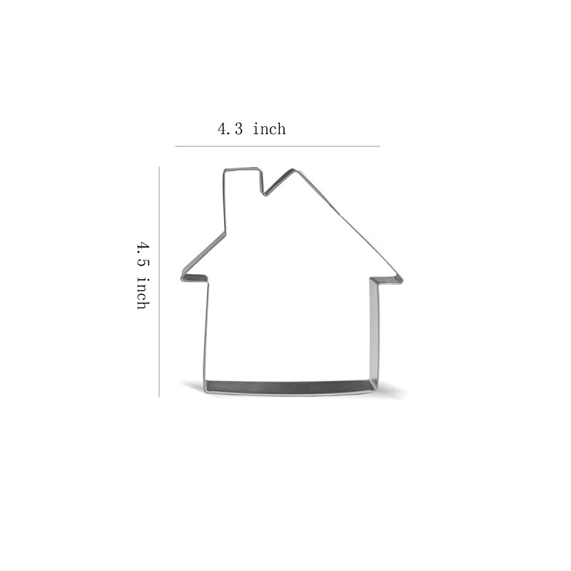 Keewah House Cookie Cutter, 4.5”, Stainless Steel