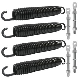 FBSCTMH 4 Packs Snow Plow Trip Springs with EyeBolts Compatible with Western C, ST Diamond Meyer BOSS Fisher Blizzard Plow Blade OEM Replaces 1302010 07017 09124 90493