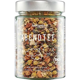 bioKontor Organic Evening Tea 70 g - Herbal Tea Blend with Valerian & Lavender Flowers - Relaxation Tea - Loose Tea for the Evening & Tea Enjoyment - Recipe Developed by bioKontor - German Hand Filling