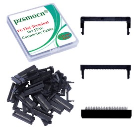 Pzsmocn 20 Sets IDC 2*13 Double Row Rectangular Plug Adapter FC Black Crimping Wire Three-Piece Set 2.54mm Pitch 26-Pin FC Female Connector for JTAG Connector Ribbon Cable
