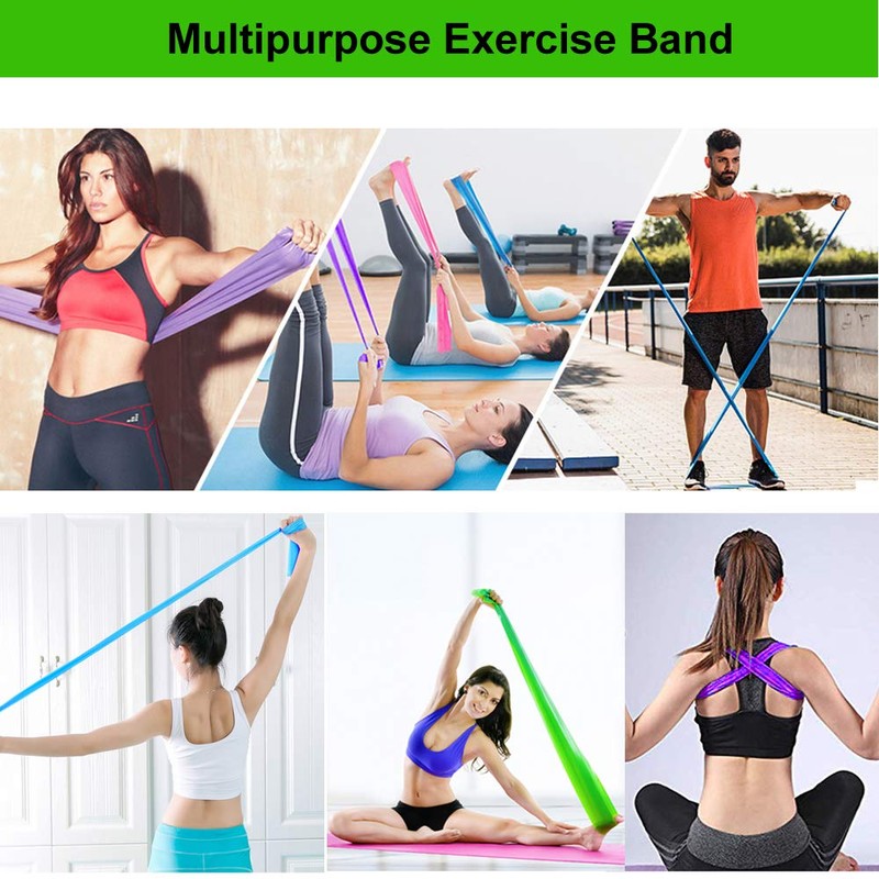 (Green) - MOKOSS Resistance Bands, Professional Exercise Bands Long Natural