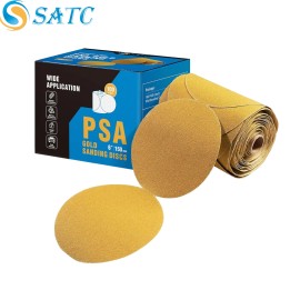 USA Local Stock 100PCS 6 Inch 6" 60-800 Grit Aluminum Oxide Sanding Disc PSA Adhesive Sandpaper Roll Sticky Backmaterial: Aluminum Oxide, grit: 100#, size: 6inch