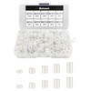 98pcs ABS Round Spacer Assortment Kit White Insulation Spacer for