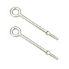 QWORK Eye Bolt with Nuts, 3/4'' x 12" Galvanized Eye