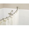 Moen Brushed Nickel 72-inch Permanent Mount Adjustable Curved Shower Rod,