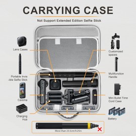 Tomat X4 Carry Case for Insta360 X4 with Shoulder Strap, Waterproof, Drop-Proof, Shock-Absorbing Case for Insta360 X4 Action Camera Accessories for Sports, Travel, gray, Beach bag