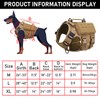 AIWAI Tactical Dog Harness with Handle for Large Dogs,2X Metal