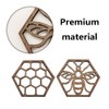 10 Pcs Wooden Bee Coaster Hollow Hex Cup Cushion Honeycomb