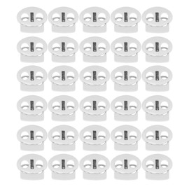 30Pcs Spring Cord Lock Zinc Alloy Durable Multipurpose Spring Toggle Stopper Fastener for Drawstrings Bag Replacement White