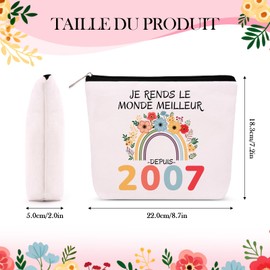 Kosmetiktasche für Damen, weiß, 18 Jahre