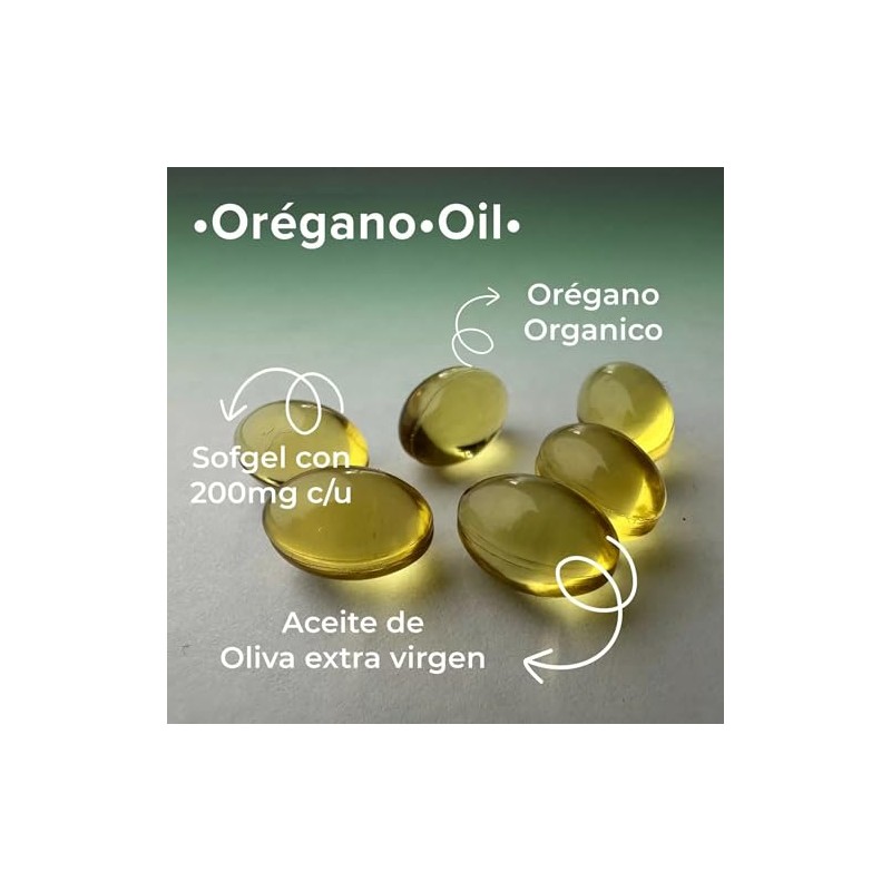 Aceite de Orégano con Aceite de Olivo 5H8 240 Cáps