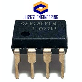 Juried Engineering TL072IP TL072 Dual Low-Noise JFET-Input Operational Amplifier Op Amp Breadboard-Friendly IC DIP-8 (Pack of 20)